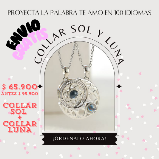 Collar Sol y Luna PROYECCION Pareja DP